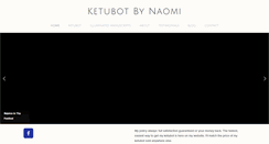 Desktop Screenshot of ketubotbynaomi.com